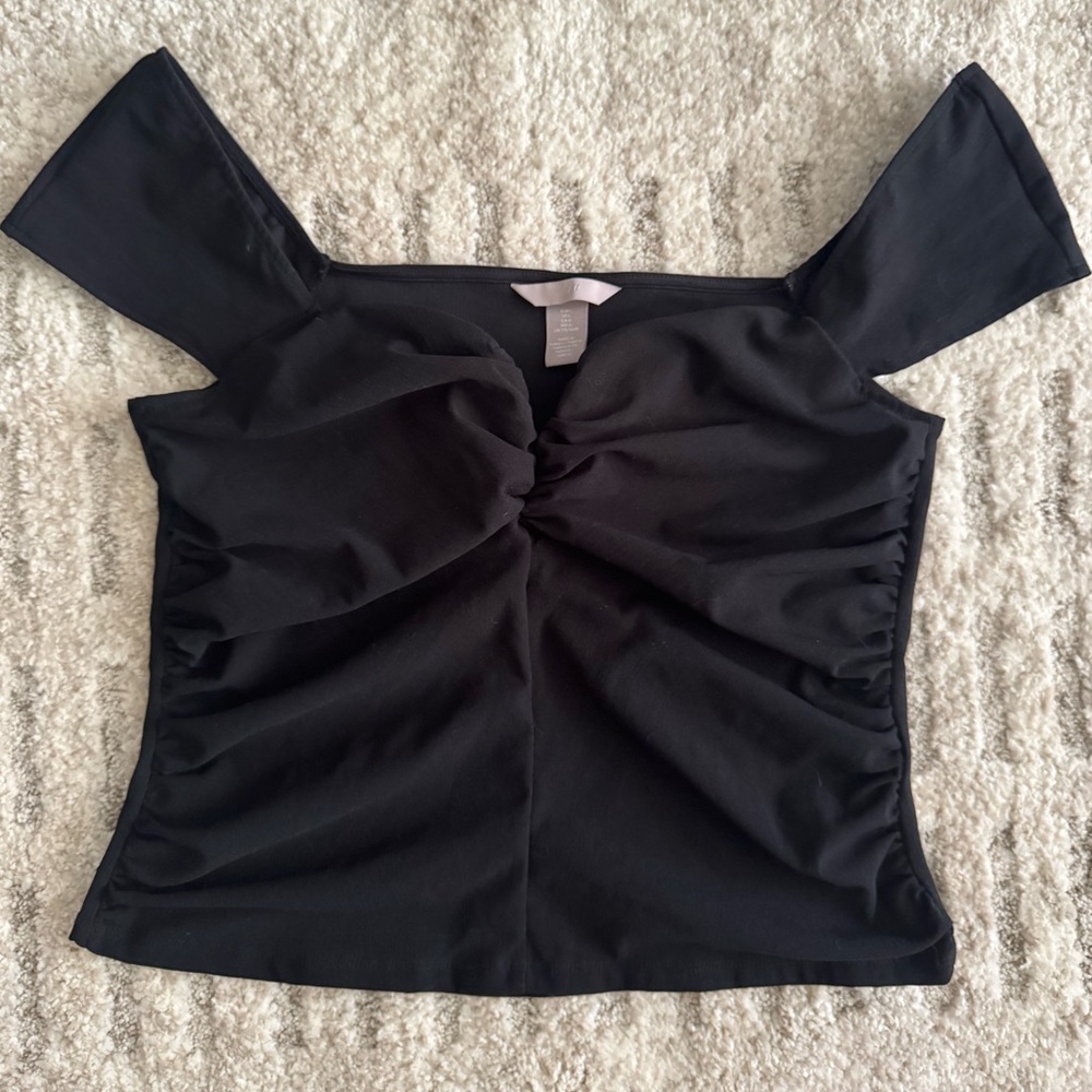 H&M Chic Black Off-Shoulder Top